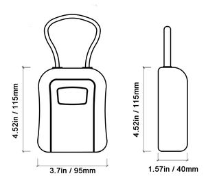 กล่องล็อคกุญแจพร้อมสายคล้องที่เก็บกุญแจแบบแขวนปลอดภัยสำหรับบ้านสำนักงานและการเดินทางที่จัดเก็บกุญแจที่สะดวกสบายและทนทาน - Product Image 4