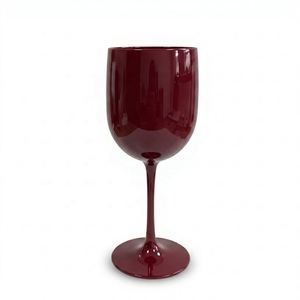 Verres à vin réutilisables en plastique PP de 450 ml, couleur personnalisée, incassables, sans BPA, style gobelet zen asiatique, impression de logo pour hôtel et bar - Product Image 2