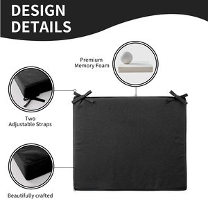 وسادة كرسي مقعد مقاوم للأشعة فوق البنفسجية من surewalالمنزلي وسادة حديقة مقاومة للماء وسادة مع روابط من أجل ، وسادة حديقة - Product Image 6