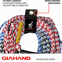 Cordes de remorquage en polypropylène pour ski nautique, wakeboard, tube flottant, ski nautique, wakeboard et kneeboard