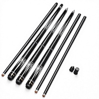 Tongkat Snooker/Pancong Berkualitas Tinggi Maple 1/2 Split 2-Piece dengan Sambungan Baja Anti Karat dan Shaft Serat Karbon/Fiberglass yang Tahan Lama