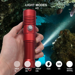 Linterna de Buceo Profesional Asafee DT40, LED SST40, Potente, 2000 Lúmenes, <span class=keywords><strong>Foco</strong></span> Subacuático, Impermeable, Linterna de Buceo - Product Image 5