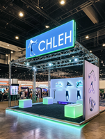 Stand de Exhibición Modular con Pantalla LED de 10x10 para Ferias Comerciales, con Caja de Luz SEG