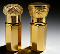 Couvre-bouteille en métal plaqué or de luxe pour accessoires de bouteilles d'huile essentielle en verre 3ml/6ml/12ml