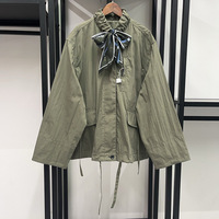 Ensemble deux pièces pour femmes AIMEISI, veste décontractée à col à nœud et short cargo irrégulier, mode d'hiver