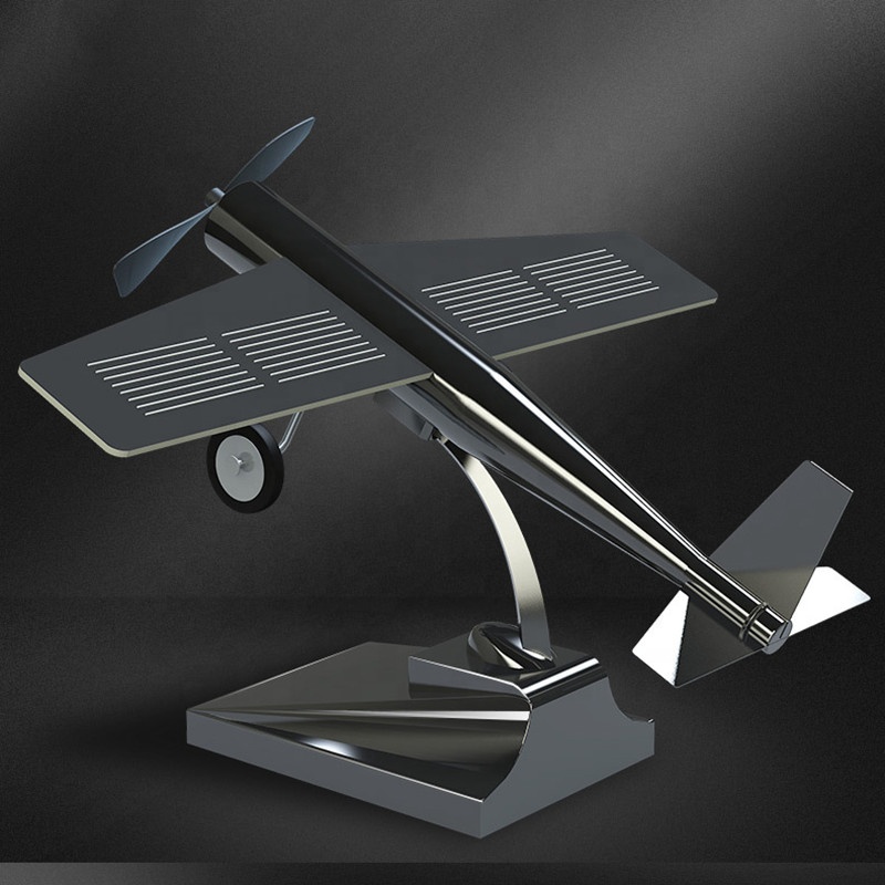 Лазерный логотип на заказ, цинковый сплав, Солнечный самолет, игрушечный автомобиль, украшения