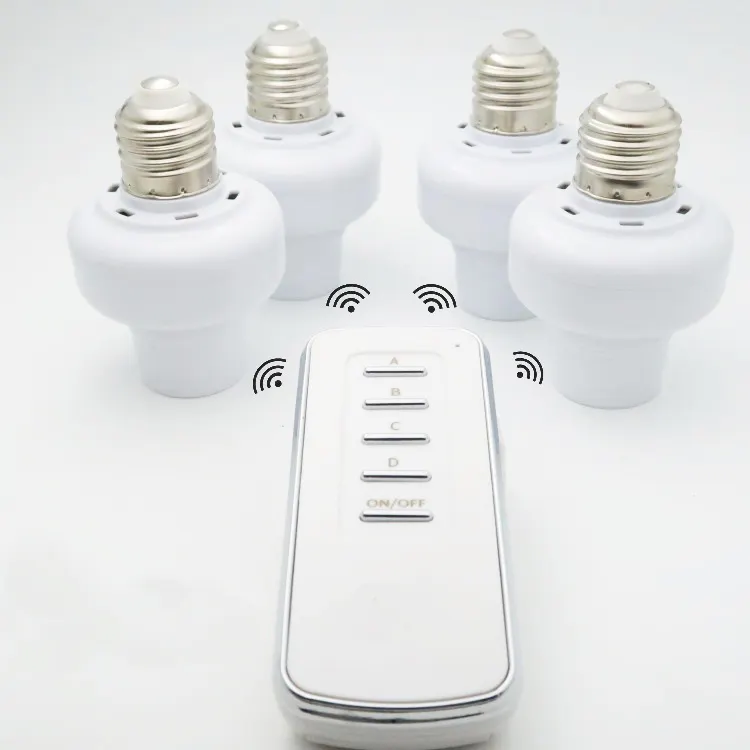 1 a 4 acessórios de controle remoto sem fio RF luz sistema um controlador remoto com e27 4 bulbo titular