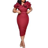 Vestidos Dama Bayan Elbise Shapewear Uk Mexicaanse Plus Size Office Jurken Vrouwen Formele Werk Dames Vrouw Kleding