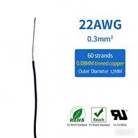 Cable de Silicona UL3135 22 AWG 0.3mm² 600V 200 ° Cable Eléctrico Flexible de Cobre Calibre 22, 600V, para Impresora 3D, Calentador, Robótica