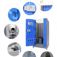 Toilettes portables préfabriquées à double couche en HDPE, design chinois, douche intégrée, écologiques, durables, certifiées CE, pour usage public extérieur