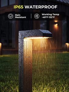 Lampes solaires de paysage 3CCT IP65, lampadaires extérieurs étanches en métal avec allumage automatique pour allée, patio, pelouse, cour - Product Image 3