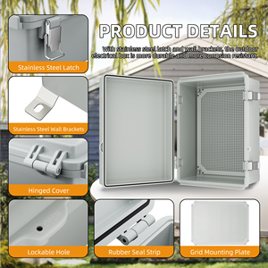 IP67 wifi ngoài trời bao vây thép không gỉ Chốt bản lề không thấm nước bao vây hộp nối thời tiết hộp điện - Product Image 4