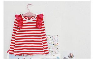 Ensemble de vêtements pour enfants de haute qualité, 2 pièces, vêtements décontractés pour enfants, t-shirt à manches longues rayé et pantalon pour filles - Product Image 4