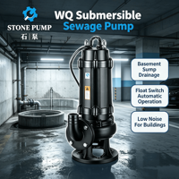 Pompe submersible WQ robuste pour eaux usées, grand débit, anti-colmatage, pour drainage des eaux usées et des sous-sols