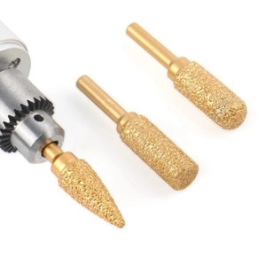 Tête de meulage diamantée pour tige <span class=keywords><strong>Dremel</strong></span>, accessoires, 20 pièces/ensemble, outils abrasifs, mini foret, outils de travail du bois - Product Image 2