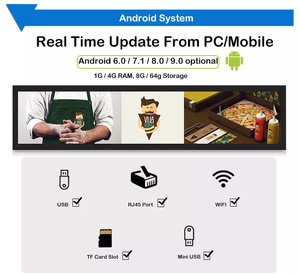 Dcsj 28 ''inch LCD màn hình hiển thị kéo dài thanh LCD hiển thị cho quảng cáo thiết bị Kệ tiêu đề cạnh thanh Màn hình siêu rộng - Product Image 2