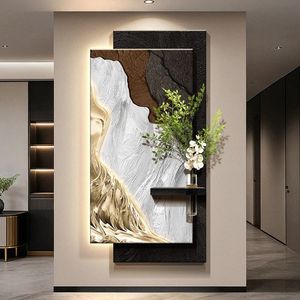 <span class=keywords><strong>Peinture</strong></span> abstraite moderne de luxe en 3D texturée avec rétroéclairage LED pour la décoration du salon, du couloir d'hôtel, <span class=keywords><strong>peinture</strong></span> murale moderne - Product Image 1