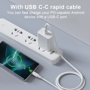 บริการครบวงจร ชุดชาร์จติดผนัง 2 ชิ้น 20 วัตต์ ปลั๊กแบบ US สาย USB C 60 วัตต์ บรรจุในถุง PE หนึ่งใบ สำหรับชาร์จโทรศัพท์มือถือ - Product Image 6