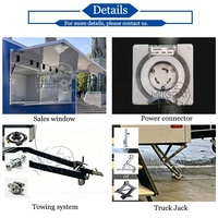 Camion de restauration sur roues bleu roi personnalisé à double essieu avec cuisine complète pour événements extérieurs et services de traiteur pour festivals