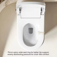 Ensemble WC intelligent multifonction avec bidet, chasse d'eau automatique, siège chauffant, cuvette allongée incluse, installation facile, WC en céramique, indispensable pour la salle de bain