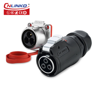 CNLINKO fiche électrique M24 haute tension, connecteur de fil étanche à 3 broches
