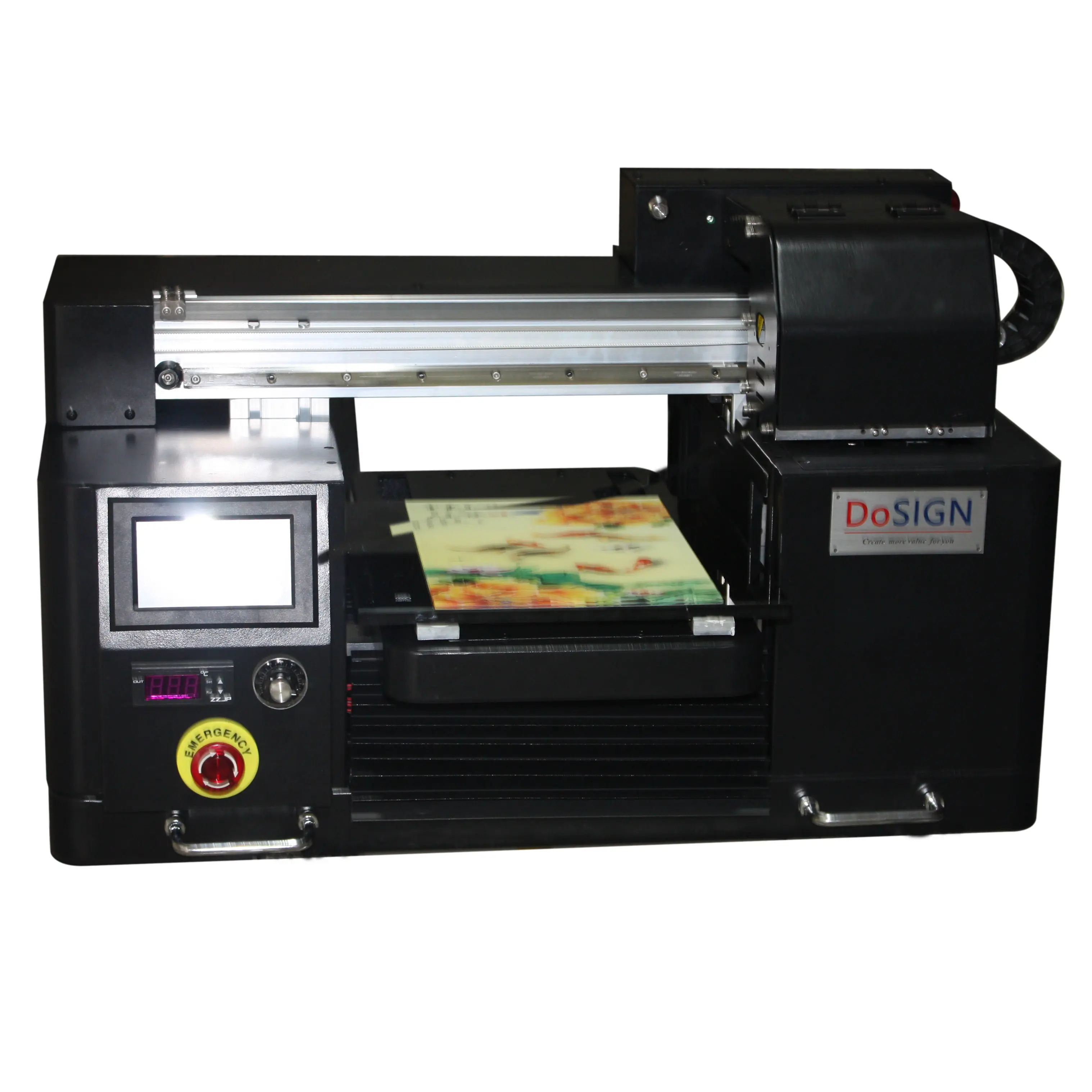 Nieuwe Ontwerp Desktop Multifunctionele A4 Digitale Inkjet Uv Flatbed Printer 6 Kleur Met Vernis