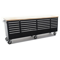 Banc de travail roulant pour garage, 24 tiroirs, coffre à outils robuste sur roulettes, construction métallique robuste, grandes boîtes à outils d'atelier