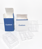 Boîte pliable écologique personnalisée pour petits volumes (3ml/10ml) avec logo en relief, échantillon gratuit disponible