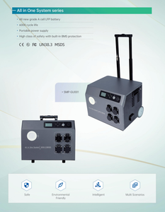 SMP-GU001 Sistema de Almacenamiento de Energía Móvil para Exteriores, Batería de 100Ah 25.6V, 0-5kWh, Apilable, Híbrido AC, Vida Útil de 6000 Ciclos - Product Image 5