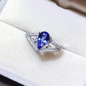 Anello a V a forma di goccia d'acqua, gioiello da donna alla moda per l'uso quotidiano - Product Image 4