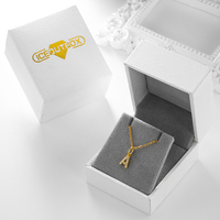 Collier avec pendentif lettre en argent sterling 925 plaqué or 18 carats, serti de moissanite VVS, pour femme, tendance