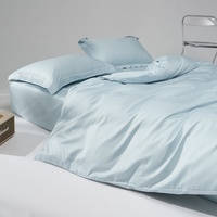 Ensemble de housse de couette 100% coton 400 Tc de haute qualité personnalisé de qualité hôtelière Fournisseurs de produits bleus