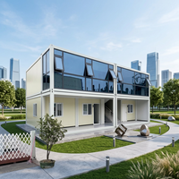 Maison préfabriquée SKYLINE en conteneur, panneau sandwich en acier modulaire, bâtiment portable, villa, bureau, hôtel, hébergement respirant