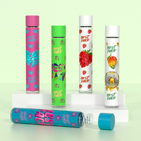 Flacon en verre rond transparent de qualité supérieure, résistant aux enfants, avec bouchon à vis, disponible en 10 ml, 15 ml, 20 ml, 30 ml, 120 mm, 115 mm, 110 mm