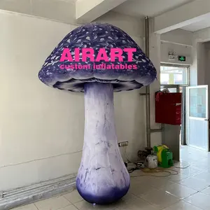 新款蓝色和紫色充气蘑菇装饰用