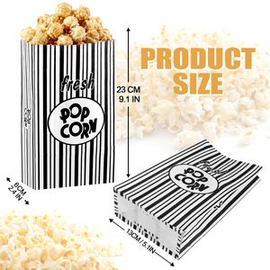 Sacs à <span class=keywords><strong>popcorn</strong></span> en papier à fond plat, jetables, résistants à l'huile, anti-fuite, pour portions individuelles - Product Image 3