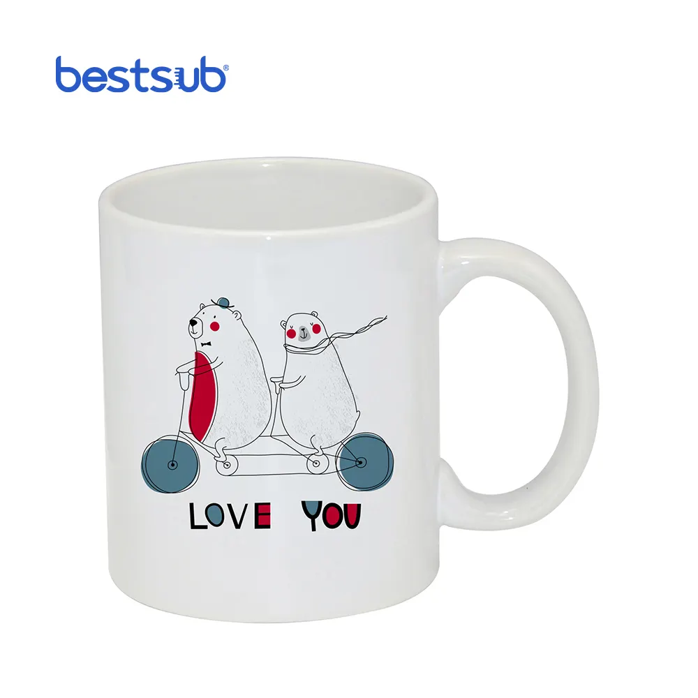 BestSub — tasse à café en céramique pour Sublimation, personnalisée, 11 oz, B101A, usine, bbsci, vente en gros