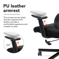 Chaise de bureau ergonomique LAIAN en mesh, avec accoudoirs 3D, appui-tête réglable, pivotante, pour manager