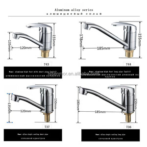 Robinet mélangeur classique en aluminium à poignée unique, à haut débit, pour eau chaude et froide, pour cuisine, salle de bain et douche - Product Image 4