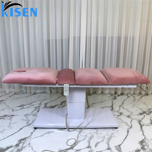 Table de massage électrique Kisen en cuir noir pour salon de beauté, soins esthétiques, spa médical et cosmétiques - Product Image 5
