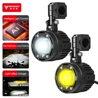 MOTOWOLF - Sistema de Iluminación LED para Motocicleta, Faro Delantero LED, Foco Auxiliar para Motocicleta