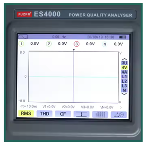 Analyseur de qualité d'alimentation Fuzrr Es4000, type triphasé, batterie lithium rechargeable, boîtier en aluminium, OEM, tension de ligne 1,0 V-2000 V, noir - Product Image 6