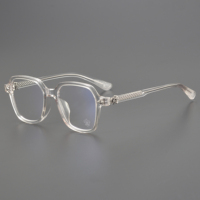 Montures de lunettes de lecture rectangulaires à grande monture en acétate transparent, nouveau style, tendance, élégantes, de marque de luxe, de haute qualité, unisexe