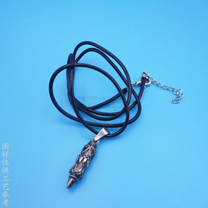 Collier pendentif en alliage de zinc, modèle d'arme géométrique pour cosplay, jeux, films, animations, chaîne extensible de 10 cm, couleur personnalisée - Product Image 4
