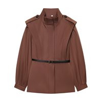 Manteau Trench Chic d'Hiver pour Femme, Manches Longues, Col Montant, Veste Simple Boutonnage, Coupe-Vent Élégant pour Femme