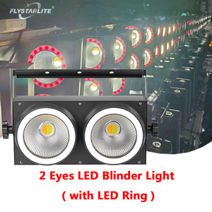DMX512 2 Eyes Blinder LED Matrix Light Strip Light COB Strobe Wash Effect RGB Ring 250W Blanc Chaud pour Mariages et Fêtes - Product Image 5