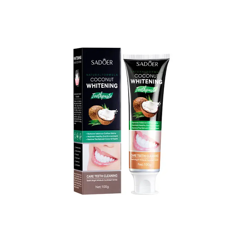 SADOER organic coconut whitening toothpaste for tooth care