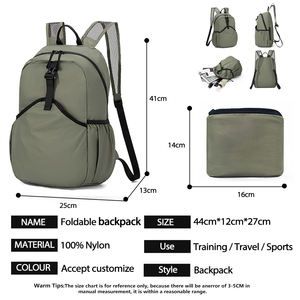 PRYES Individuell Gestalteter Wasserdichter Leichter und Faltbarer Wanderrucksack Fahrradtasche Vielseitiger Allzweck-Rucksack - Product Image 4