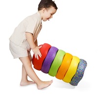 Piedras de Equilibrio Arcoíris con Logotipo Personalizado OEM, Juguete Sensorial Resistente para Entrenamiento, para Uso en Jardín de Niños, Preescolar y Educación Temprana