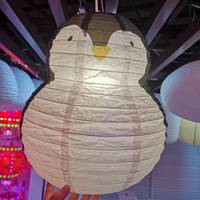 Nicro Großhandel Kinder Cartoon Tier-Stil Papierlampe Cartoon Pinguin Kronleuchter Faltbarer Lampenschirm für Zuhause